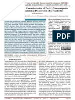 One Pot Synthesis, Characterization of ZN GO Nanocomposite For The Electrochemical Decoloration of A Textile Dye