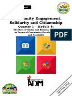Community Engagement, Solidarity and Citizenship: Quarter 1 - Module 8