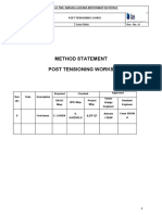 Method Statement - Post Tensioning Works