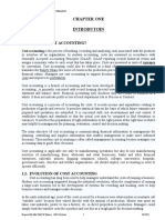 Chapter One Introdutoin: 1.1. What Is Cost Accounting?