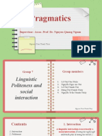 Pragmatics: Supervisor: Assoc. Prof. Dr. Nguyen Quang Ngoan