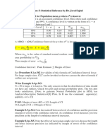 Lecture 5: Statistical Inference by Dr. Javed Iqbal