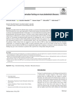 The Potential Effect of Ramadan Fasting On Musculoskeletal Diseases: New Perspectives