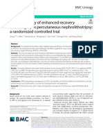 Clinical Efficacy of Enhanced Recovery After Surgery in Percutaneous Nephrolithotripsy: A Randomized Controlled Trial