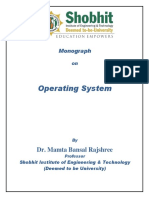 Monograph On Operating System Author DR Mamta Bansal Rajshree