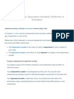 Independent vs. Dependent Variables - Definition & Examples