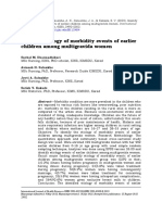 Identify Etiology of Morbidity Events of Earlier Children Among Multigravida Women.