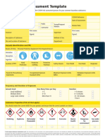 COSHH Risk Assessment Template 