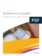 Exceptions To Copyright - Guidance For Consumers