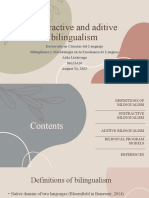 Subtractive and Aditive Bilingualism