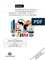 ABM Fundamentals of ABM 1 Module 1 Introduction To Accounting