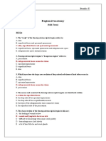 2 - Regional Anatomy (MidTerm) MCQs