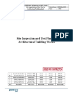 Site Inspection and Test Plan For Architectural Work Rev-1