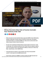 Military Documents About Gain of Function Contradict Fauci Testimony Under Oath - Project Veritas