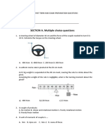 Physics First Term Mid Exam Preparation Questions