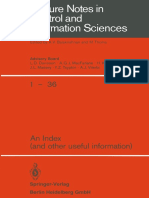 1981 - Lecture Notes in Control and Information Sciences - An Index and Other Useful Information