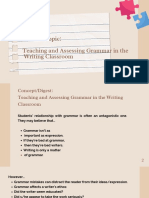 Teaching and Assessing Grammar in The Writing Classroom