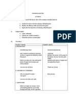 Detailed Lesson Plan (PE)