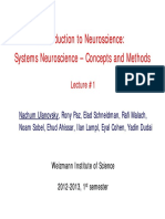 Introduction To Neuroscience: Systems Neuroscience - Concepts and Methods