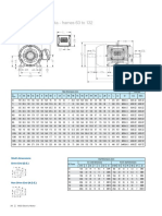 W22 Mechanical Data - Frames 63 To 132: Drive End (D.E.) Shaft Dimensions