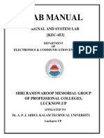 KEC-453 S&S Lab Manual
