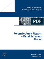 Report 11 - Forensic Audit Report - Establishment Phase