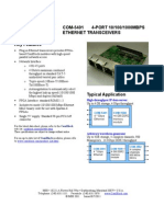 COM-5401 4-PORT 10/100/1000MBPS Ethernet Transceivers Key Features