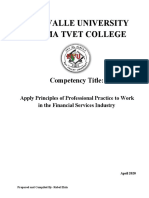 Apply Principles of Professional Practice