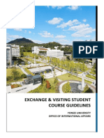 (YONSEI) Exchange & Visiting Student Course Guidelines