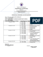 Workweek Accomplishment Report of November