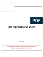 CMVR - 2W Requirements