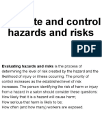 Control Hazards and Risks