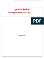 College Admission Management System Project Report