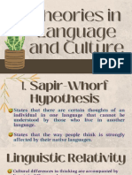 Theories in Language & Culture