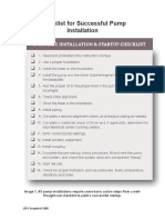 Checklist For Successful Pump Installation