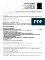 CV Template Hec Mba 2020