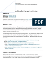 General Principles of Insulin Therapy in Diabetes Mellitus