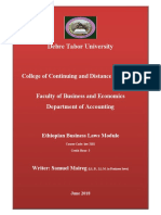 Ethiopian Business Law Module