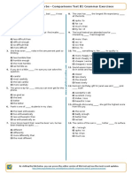 496 - Adjectives Adverbs Comparisons Test b1 Grammar Exercises