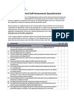 Internal Control Self Assessment Questionnaire