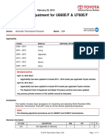 WS ATF Level Adjustment For U660E/F & U760E/F Transmissions: Drivetrain Automatic Transmission/Transaxle USA