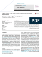 Pepsin Diffusion in Dairy Gels Depends On Casein Concentration and Microstructure