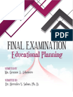 Educ Planning Final Exam