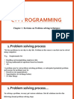C++ Programming: Chapter 1: Revision On Problem Solving Techniques