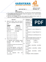 SR N-Elite (Ser - 2) Neet Part Test - 3 Paper (03-01-2023)