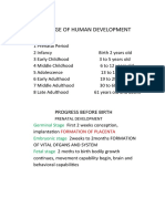 STAGE OF HUMAN DEVELOPMENT Hehe