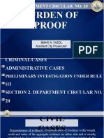 Burden of Proof: Department Circular No. 20
