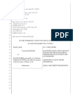 Lake V Hobbs Motion For Relief For Judgement Memorandum of Points and Authorities