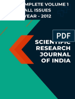 Scientific Research Journal of India SRJI Complete Vol-1 2012 All Issues