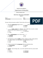 FINALIZED ASSESSMENT TOOL - English 8 ANSWERED